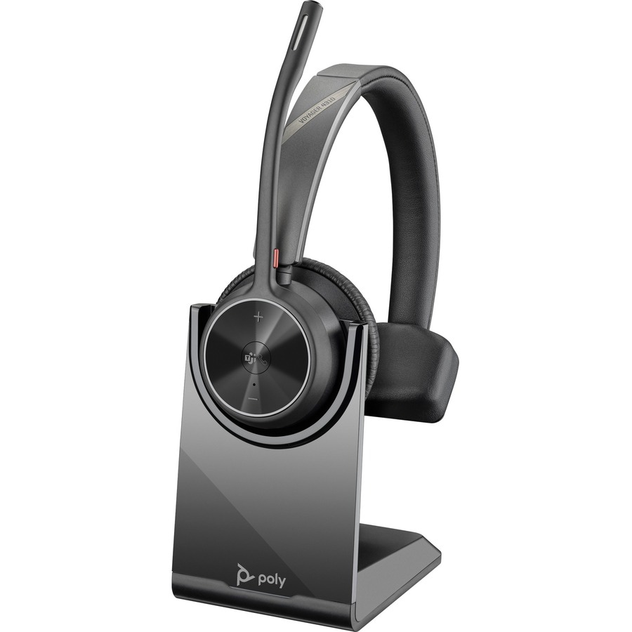 Poly Voyager 4310 Monaural Wireless Headset - BT700 USB-A Dongle - Charging Stand - Microsoft Teams Certified