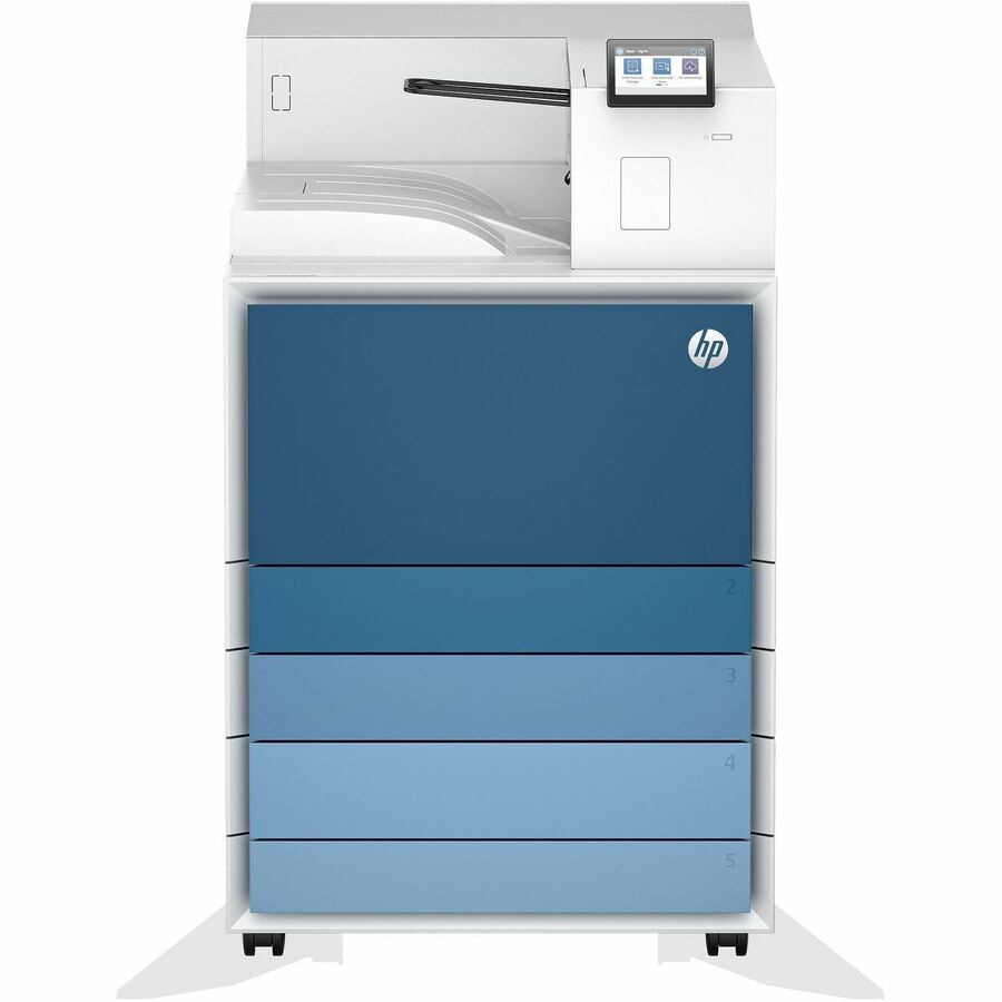 A HP color laserjet printer.