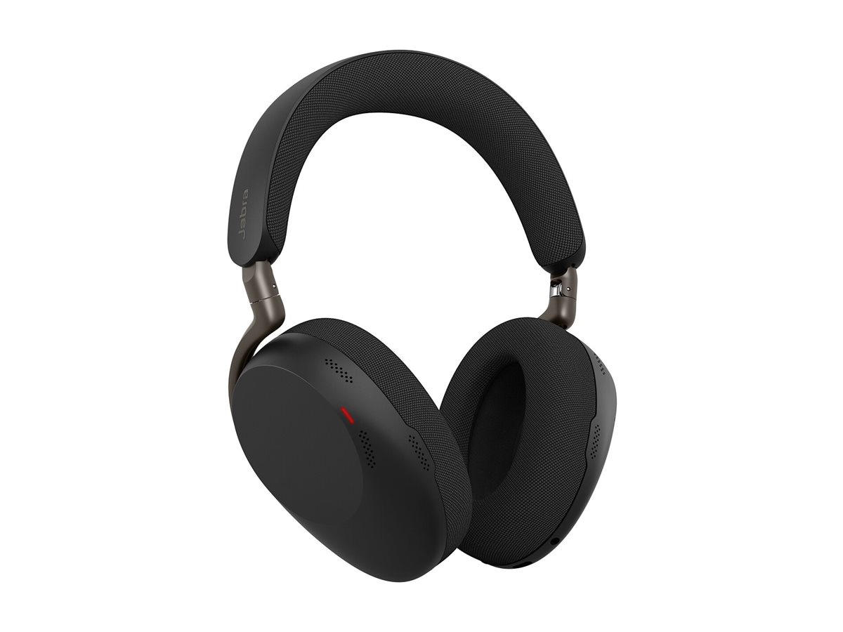 A black Jabra headset as an angle.