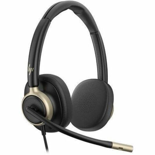 A Wired USB headset at an angle.