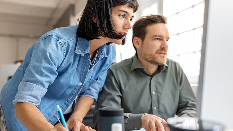 People working in office