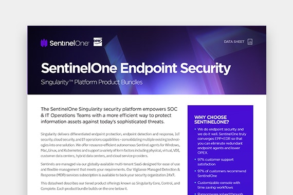 SentinelOne Endpoint Security Data Sheet