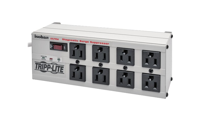 Tripp Lite Isobar Surge Protector Metal 8 Outlet 12' Cord 3840 