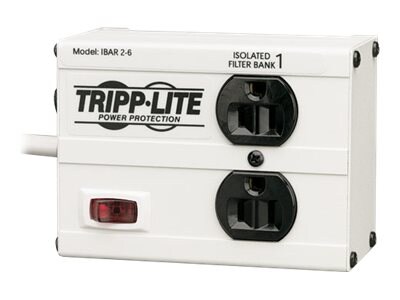 Eaton Tripp Lite Series Isobar 2-Outlet Surge Protector, 6 ft. Cord with Ri