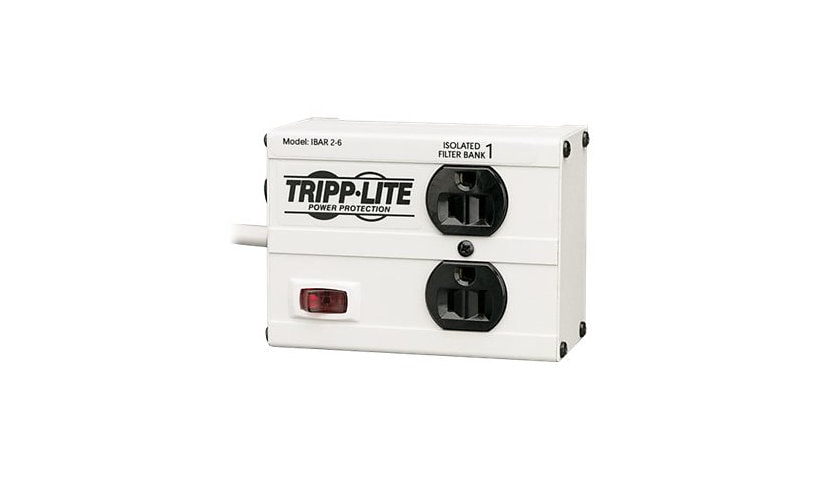 Tripp Lite Isobar Surge Protector Metal 2 Outlet 6ft Cord 1410 Joules