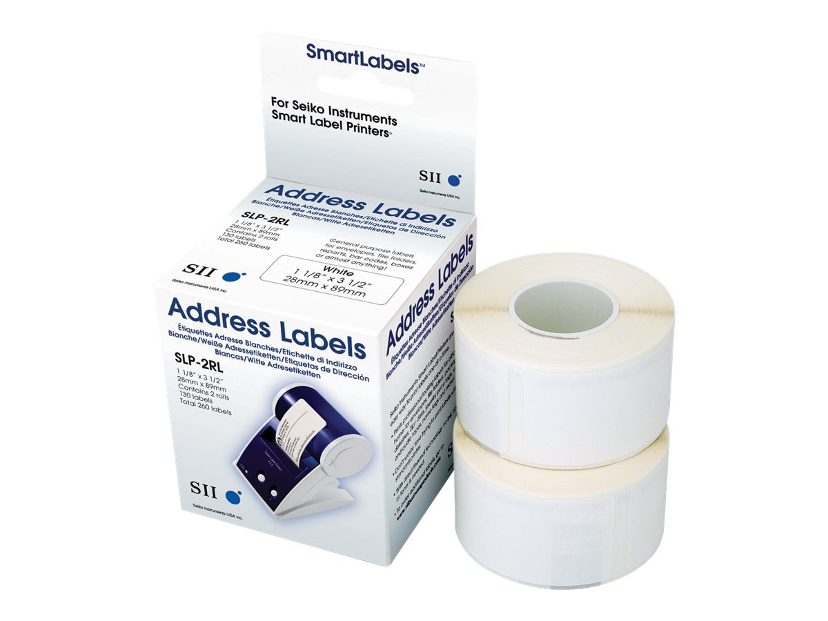 Seiko SmartLabels for Smart Label Printers, White Address Large Capacity