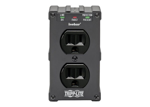 Tripp Lite Isobar Surge Protector Wall Mount Direct Plug In 2 Out 1410 Jle