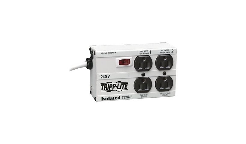 Tripp Lite Isobar Surge Protector Metal 230V 4 Outlet 1.8M Cord 330 Joules