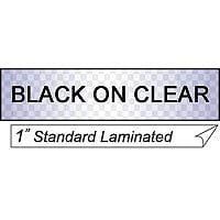 Brother 1" Black on Clear Laminated Tape