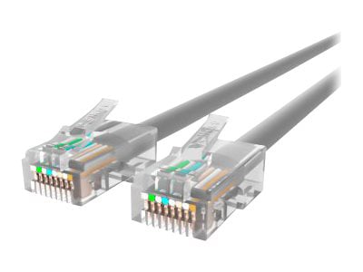Belkin Cat5e/Cat5 100ft Grey Ethernet Patch Cable, No Boot, PVC, UTP, 24 AWG, RJ45, M/M, 350MHz, 100'