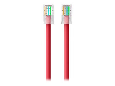 Thumbnail 2 of 8 for Belkin Cat5e/Cat5 3ft Red Ethernet Patch Cable, No Boot, PVC, UTP, 24 AWG, RJ45, M/M, 350MHz, 3'