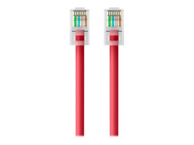 Thumbnail 5 of 8 for Belkin Cat5e/Cat5 3ft Red Ethernet Patch Cable, No Boot, PVC, UTP, 24 AWG, RJ45, M/M, 350MHz, 3'