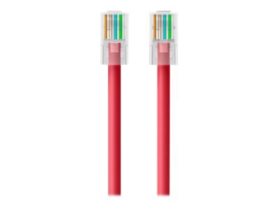 Thumbnail 6 of 8 for Belkin Cat5e/Cat5 3ft Red Ethernet Patch Cable, No Boot, PVC, UTP, 24 AWG, RJ45, M/M, 350MHz, 3'