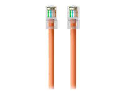 Belkin Cat5e/Cat5 3ft Orange Ethernet Patch Cable, No Boot, PVC, UTP, 24 AWG, RJ45, M/M, 350MHz, 3'