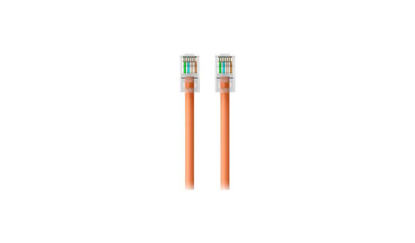 Belkin Cat5e/Cat5 3ft Orange Ethernet Patch Cable, No Boot, PVC, UTP, 24 AWG, RJ45, M/M, 350MHz, 3'