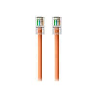 Belkin Cat5e/Cat5 3ft Orange Ethernet Patch Cable, No Boot, PVC, UTP, 24 AWG, RJ45, M/M, 350MHz, 3'