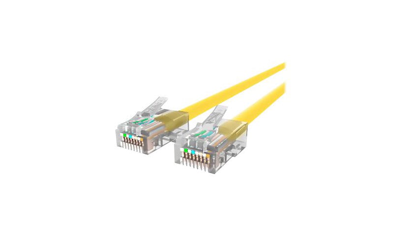 Belkin Cat5e/Cat5 3ft Yellow Ethernet Patch Cable, No Boot, PVC, UTP, 24 AWG, RJ45, M/M, 350MHz, 3'