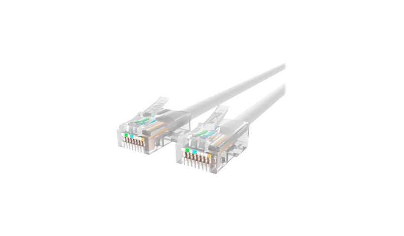 Belkin Cat5e/Cat5 3ft White Ethernet Patch Cable, No Boot, PVC, UTP, 24 AWG, RJ45, M/M, 350MHz, 3'