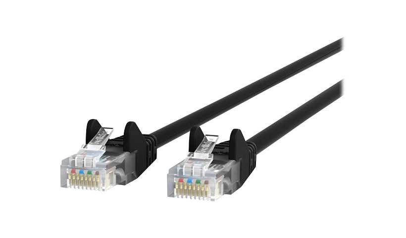 Belkin Cat5e/Cat5 3ft Black Snagless Ethernet Patch Cable, PVC, UTP, 24 AWG, RJ45, M/M, 350MHz, 3'