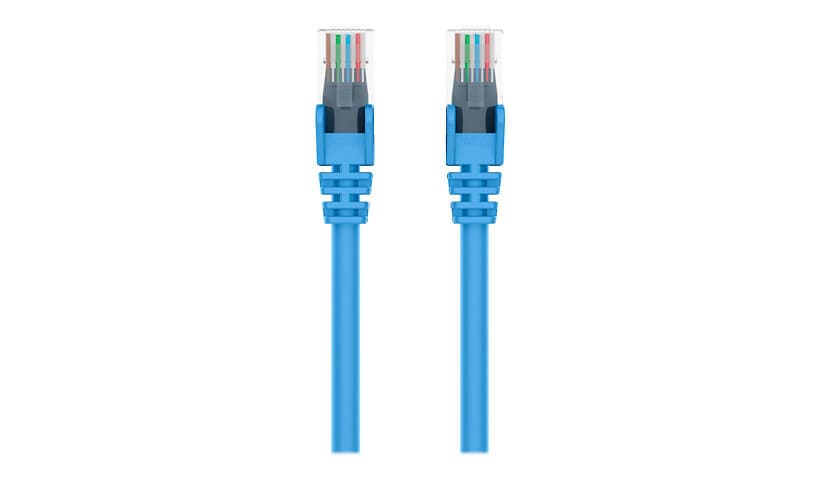 Belkin Cat5e/Cat5 3ft Blue Snagless Ethernet Patch Cable, PVC, UTP, 24 AWG, RJ45, M/M, 350MHz, 3'