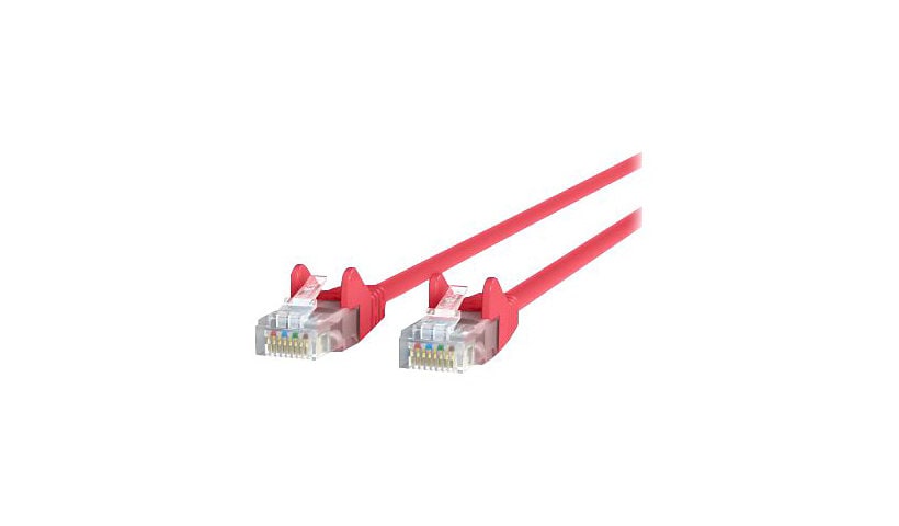 Belkin Cat5e/Cat5 3ft Red Snagless Ethernet Patch Cable, PVC, UTP, 24 AWG, RJ45, M/M, 350MHz, 3'