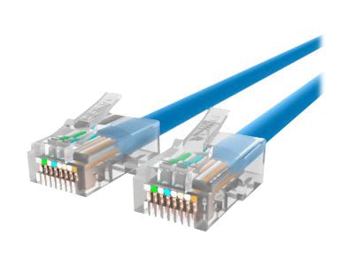 Belkin Cat5e/Cat5 10ft Blue Ethernet Patch Cable, No Boot, PVC, UTP, 24 AWG, RJ45, M/M, 350MHz, 10'
