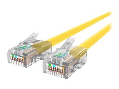 Belkin Cat5e/Cat5 10ft Yellow Ethernet Patch Cable, No Boot, PVC, UTP, 24 AWG, RJ45, M/M, 350MHz, 10'