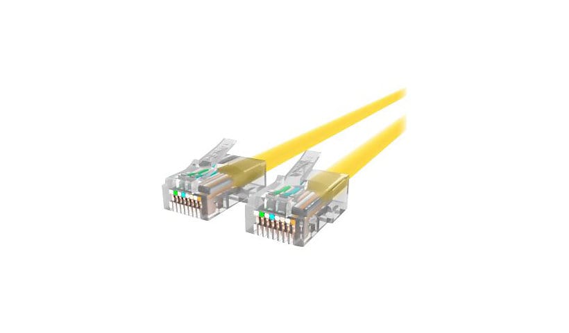 Belkin Cat5e/Cat5 10ft Yellow Ethernet Patch Cable, No Boot, PVC, UTP, 24 AWG, RJ45, M/M, 350MHz, 10'