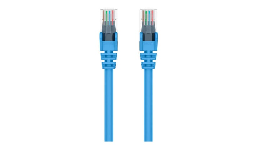 Belkin Cat5e/Cat5 10ft Blue Snagless Ethernet Patch Cable, PVC, UTP, 24 AWG, RJ45, M/M, 350MHz, 10'