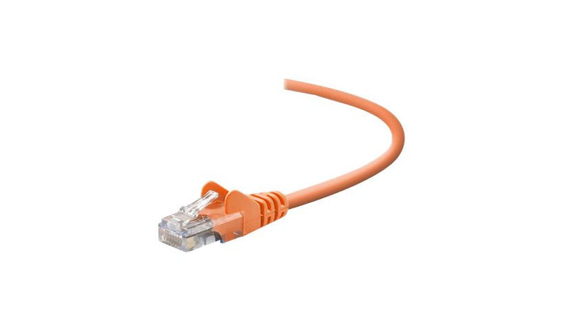 Belkin Cat5e/Cat5 10ft Orange Snagless Ethernet Patch Cable, PVC, UTP, 24 AWG, RJ45, M/M, 350MHz, 10'