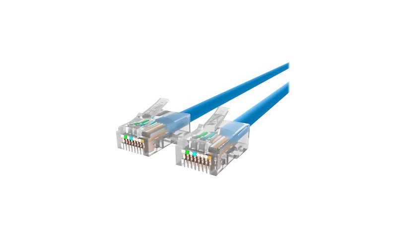 Belkin Cat5e/Cat5 14ft Blue Ethernet Patch Cable, No Boot, PVC, UTP, 24 AWG, RJ45, M/M, 350MHz, 14'