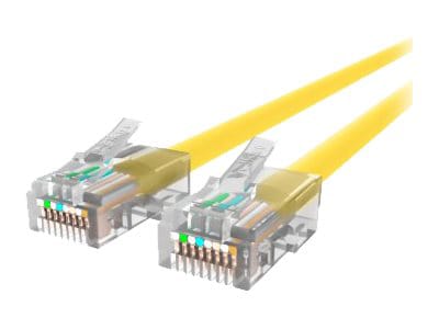 Belkin Cat5e/Cat5 14ft Yellow Ethernet Patch Cable, No Boot, PVC, UTP, 24 AWG, RJ45, M/M, 350MHz, 14'