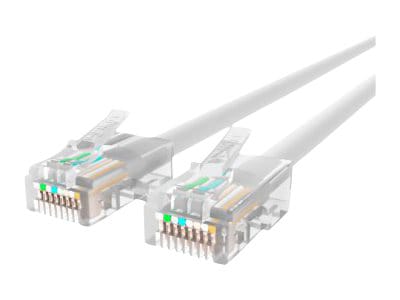 Belkin Cat5e/Cat5 50ft White Ethernet Patch Cable, No Boot, PVC, UTP, 24 AWG, RJ45, M/M, 350MHz, 50'