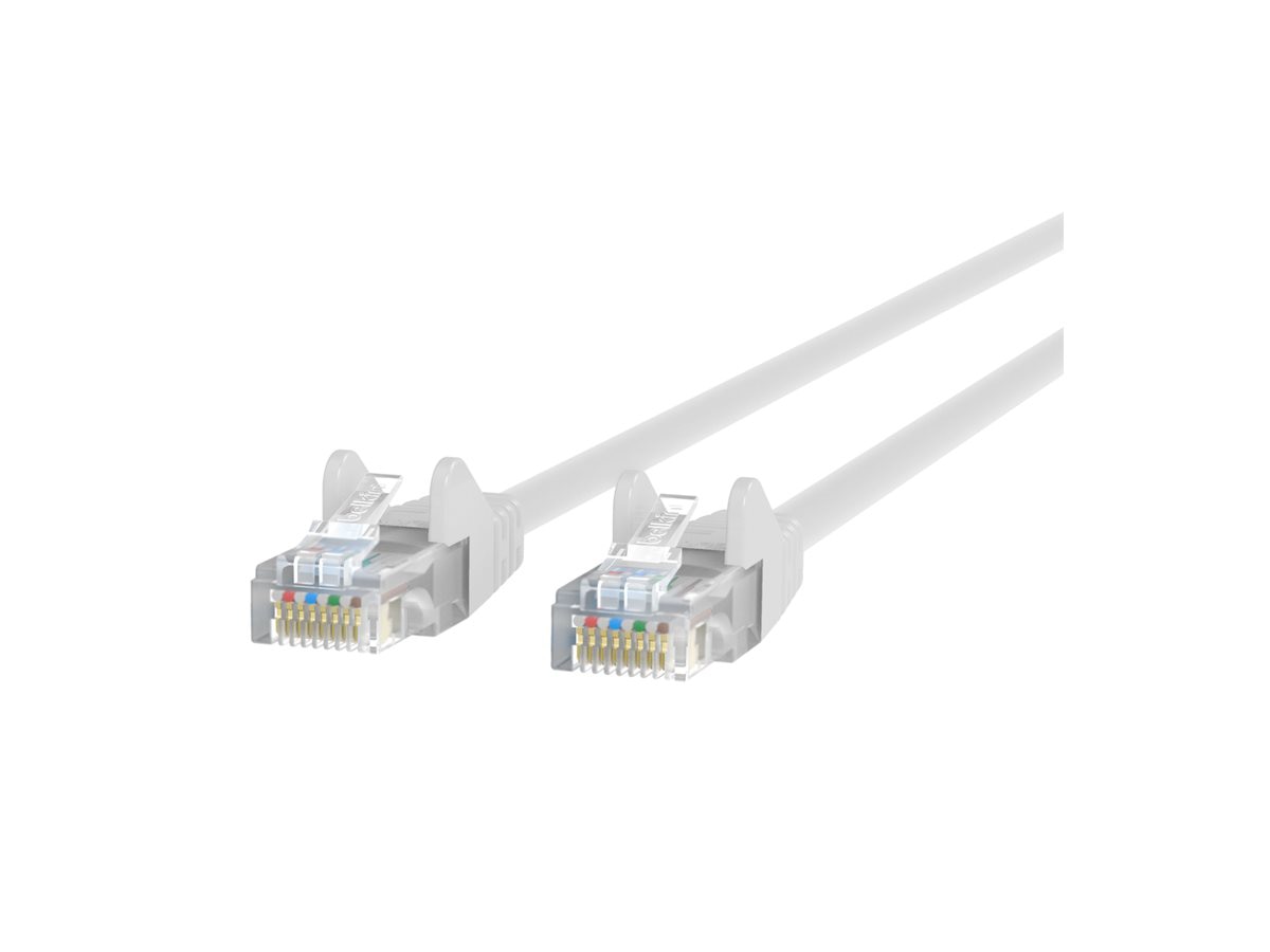 Belkin Cat5e/Cat5 50ft White Snagless Ethernet Patch Cable, PVC, UTP, 24 AWG, RJ45, M/M, 350MHz, 50'