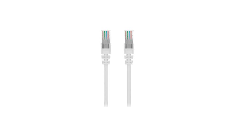 Belkin Cat5e/Cat5 50ft White Snagless Ethernet Patch Cable, PVC, UTP, 24 AWG, RJ45, M/M, 350MHz, 50'
