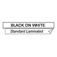 Brother 1/4" Black on White Laminated Tape