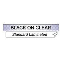 Brother 1/2" Black on Clear Laminated Tape