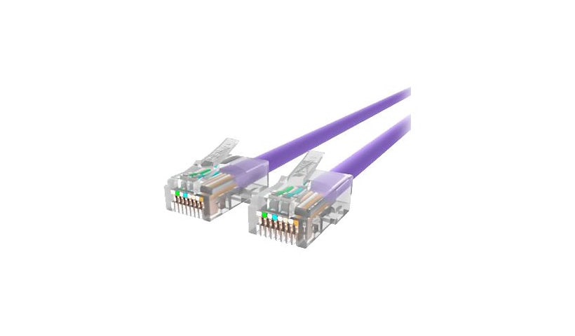 Belkin Cat5e/Cat5 4ft Purple Ethernet Patch Cable, No Boot, PVC, UTP, 24 AWG, RJ45, M/M, 350MHz, 4'