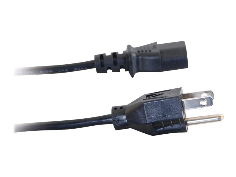 Thumbnail 4 of 4 for C2G 6ft Universal Power Cord - 18 AWG - NEMA 5-15P to IEC320C13
