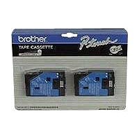 Brother 1/2" Black on White Laminated Tape (2 pack)
