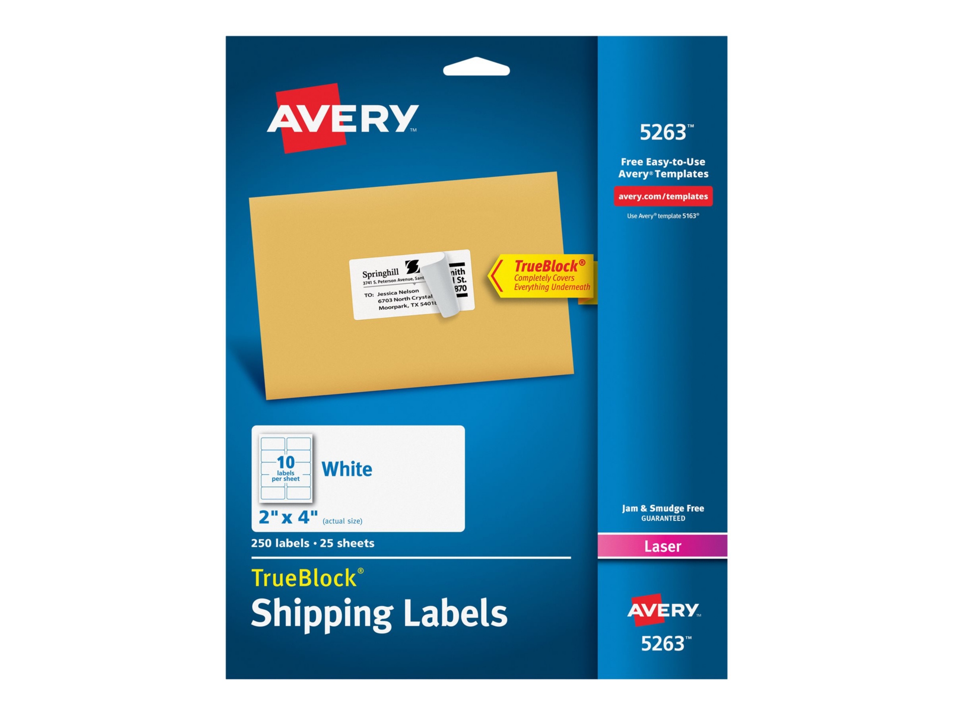 AVERY LABELS 2"X4" 250PK