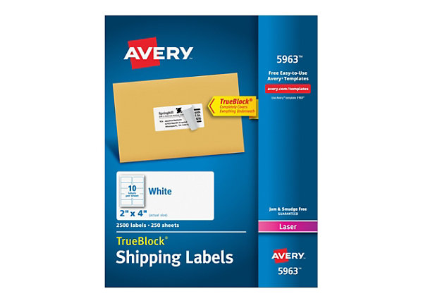 AVERY LABELS 2"X4" 2500PK