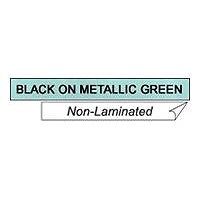Brother 1/2" Black on Green Laminated Tape
