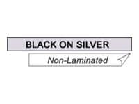 Brother 3/8" Black on Silver Laminated Tape