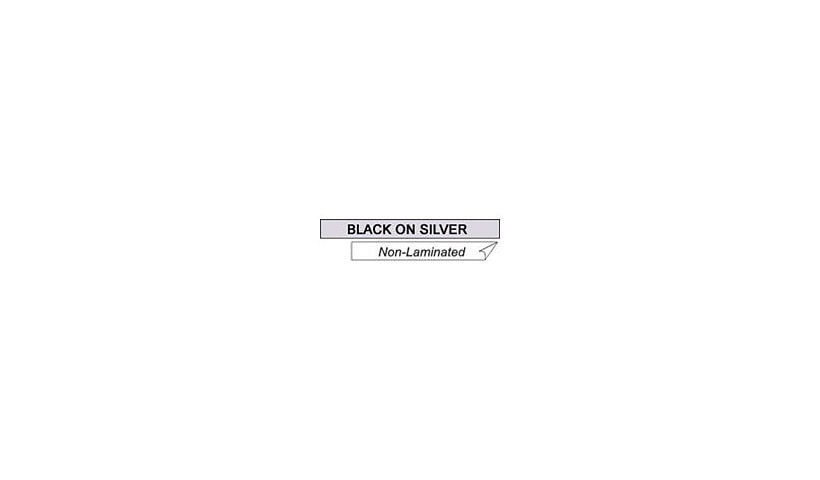Brother 3/8" Black on Silver Laminated Tape