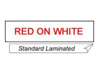 Brother 1" Red on White Laminated Tape

