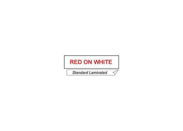 Brother 1" Red on White Laminated Tape
