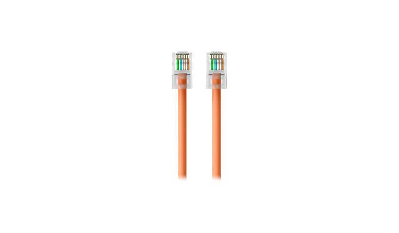 Belkin Cat5e/Cat5 2ft Orange Ethernet Patch Cable, No Boot, PVC, UTP, 24 AWG, RJ45, M/M, 350MHz, 2'