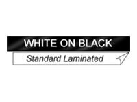 BRO LBL TAPE 1/2" WHITE ON BLK