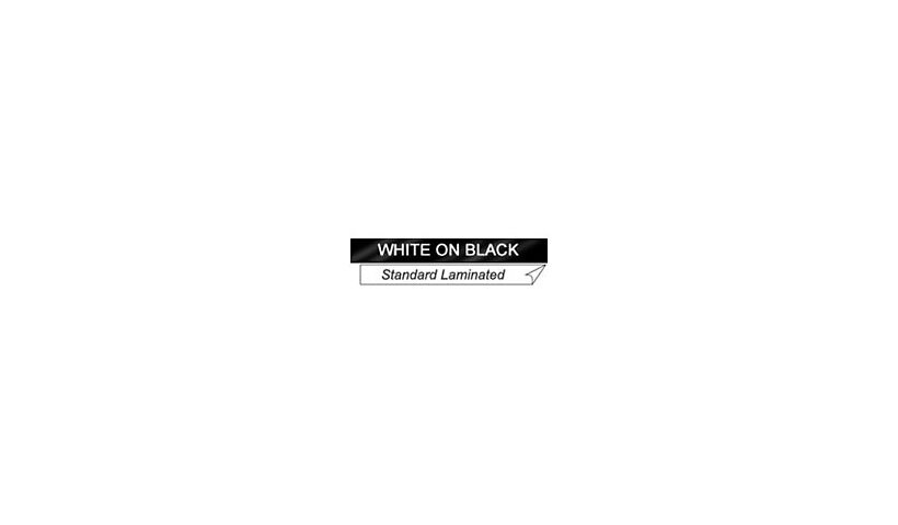 Brother 1/2" White on Black Laminated Tape